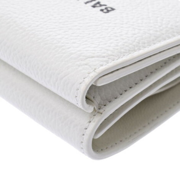 BALENCIAGA Mini Wallet White Calf Trifold Un - Picture 7 of 12